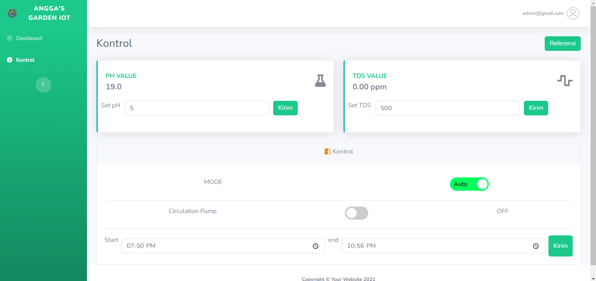 Web Hidroponik - Garden IoT